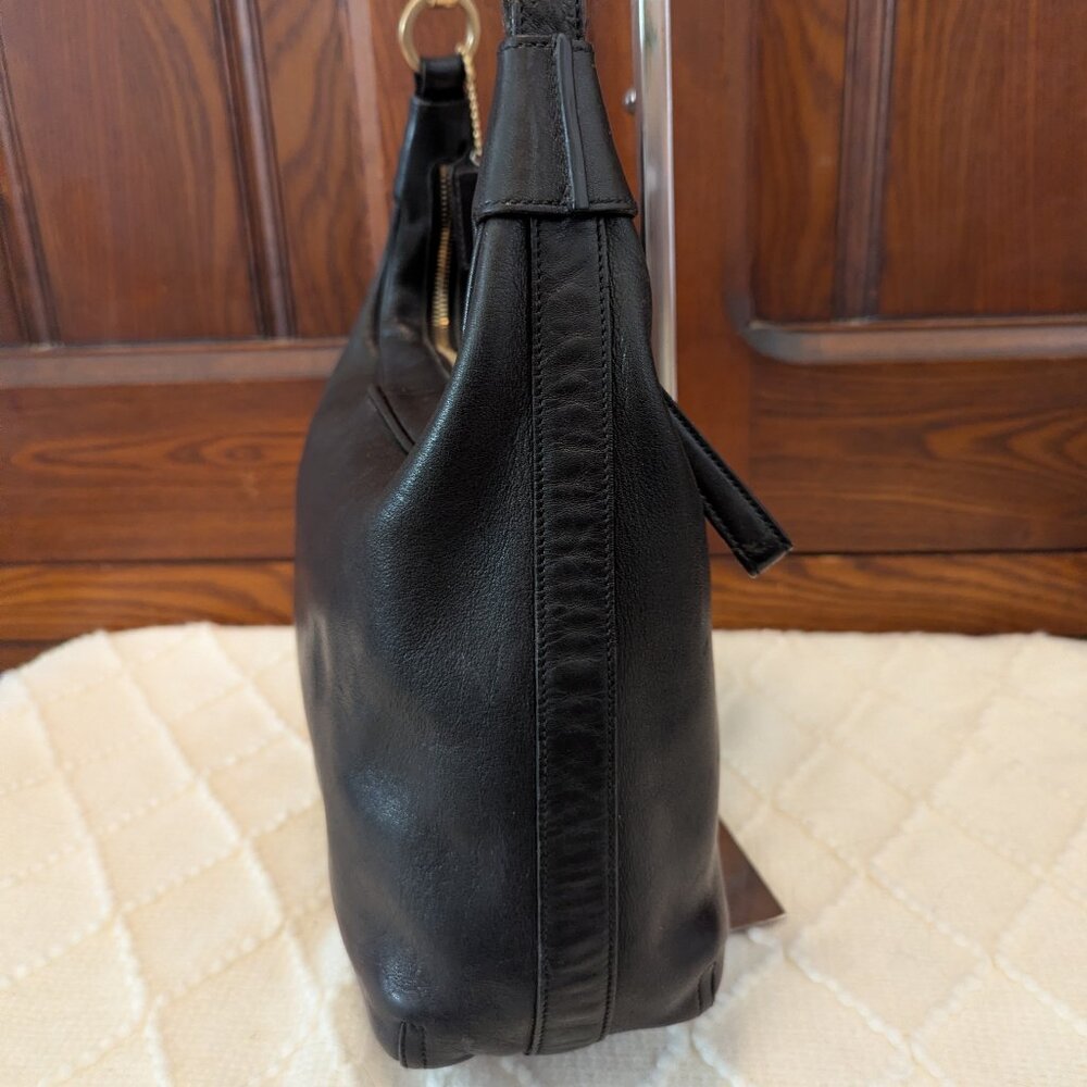Coach 6950 Amanda Hobo Shoulder Bag Purse Black Leather - Picture 5 of 12